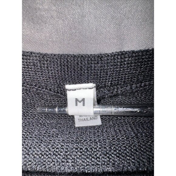 Unbranded Women's Merino Wool Sweater Silk Blend V Neck Size M Black - Picture 3 of 14